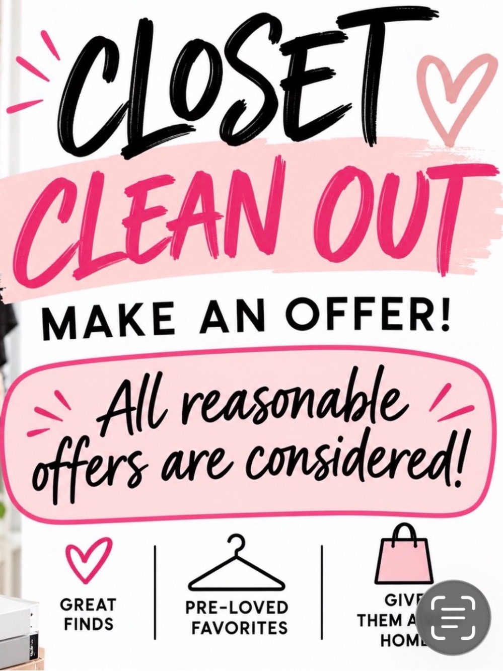 Closet Clean-Out!! - Picture 1 of 1